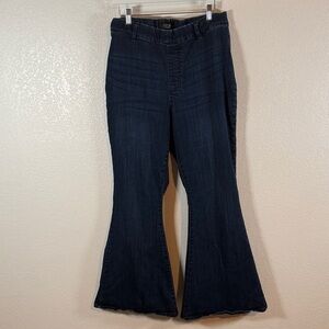 Judy Blue Dark Wash Pull On Super Flare Jeans Size 18W